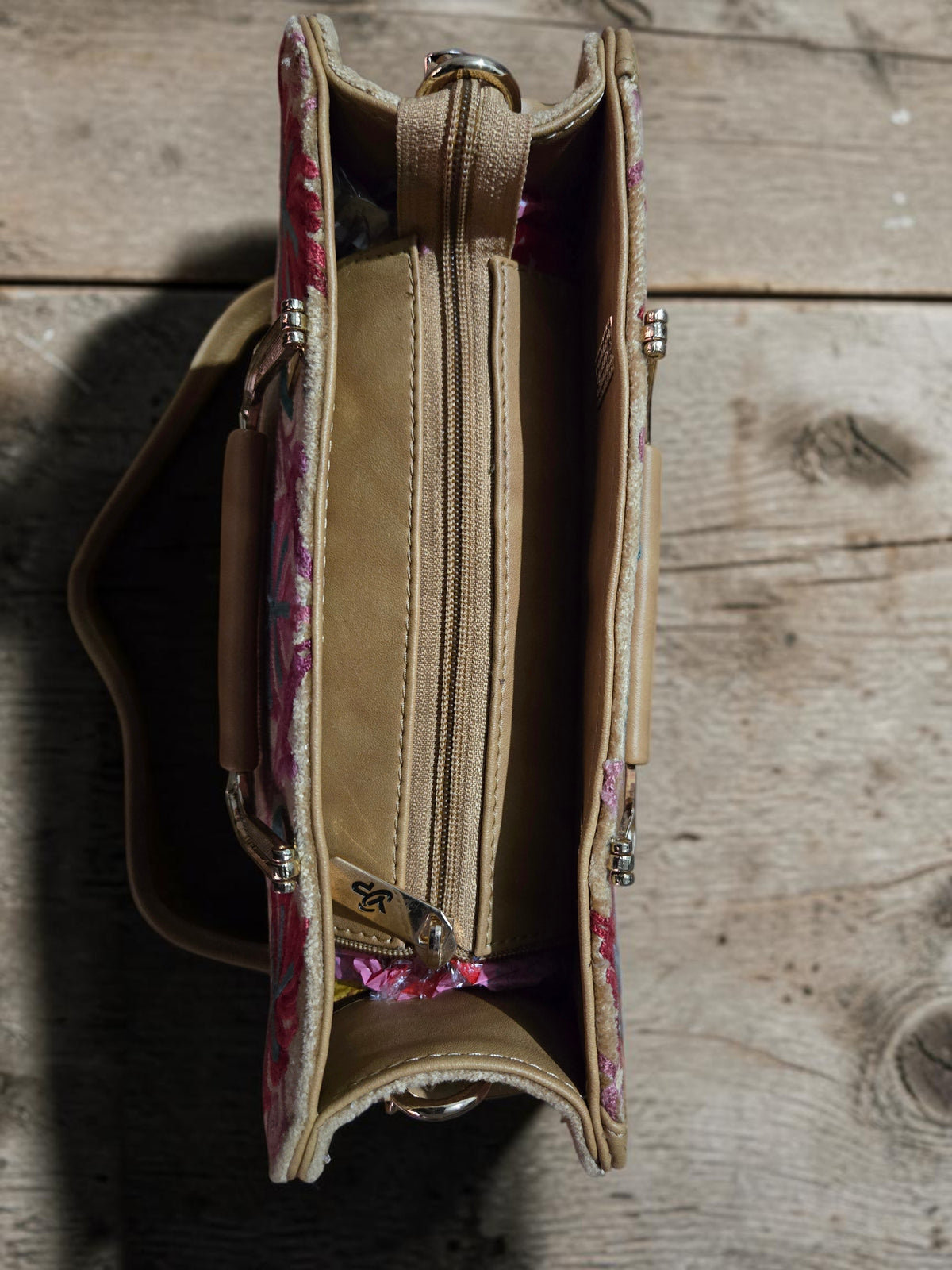 Women Hand Bag | Sling | With Kashmiri Embroidery - Beige