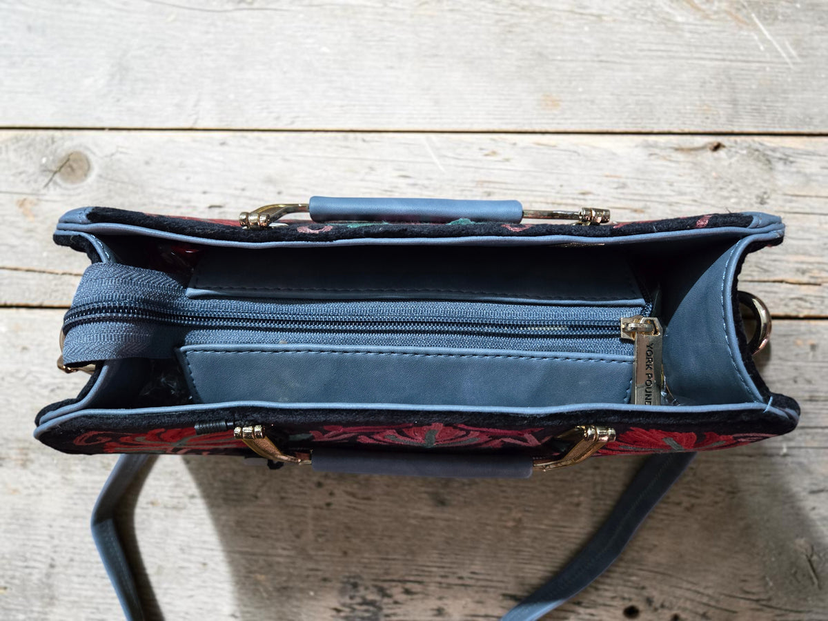 Women Hand Bag | Sling | With Kashmiri Embroidery - Black-2