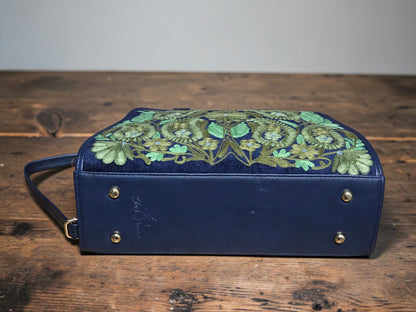 Women Hand Bag | Sling | With Kashmiri Embroidery - Blue-3