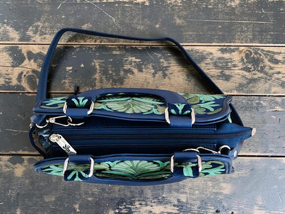 Women Hand Bag | Sling | With Kashmiri Embroidery - Blue-3