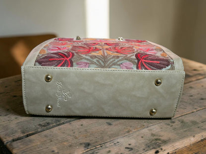 Women Hand Bag | Sling | With Kashmiri Embroidery - Silver