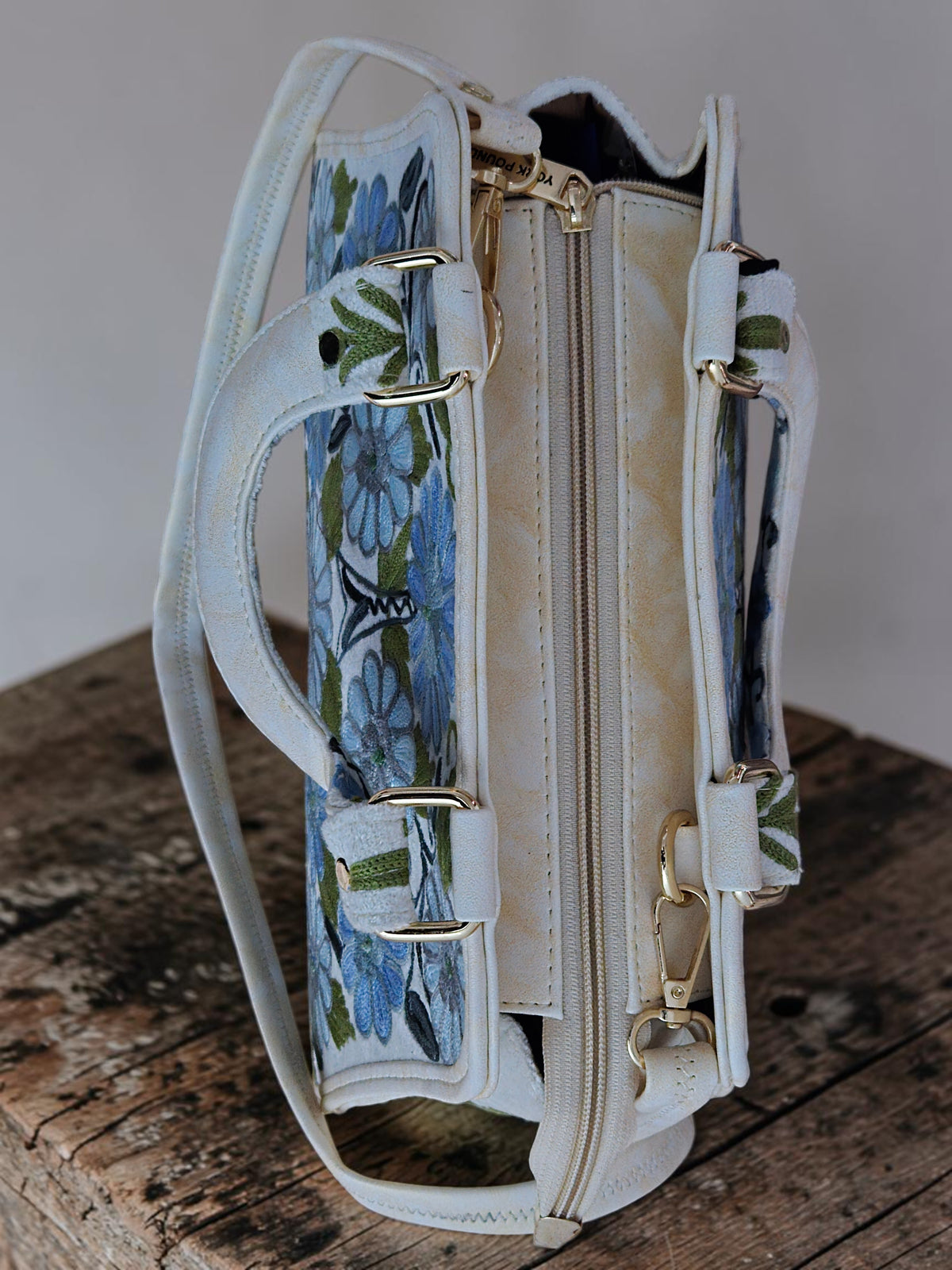 Women Hand Bag | Sling | With Kashmiri Embroidery - White