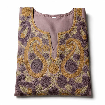 Kashmiri Kurti for Women Cotton Kurti with Embroidery - XL | Pink