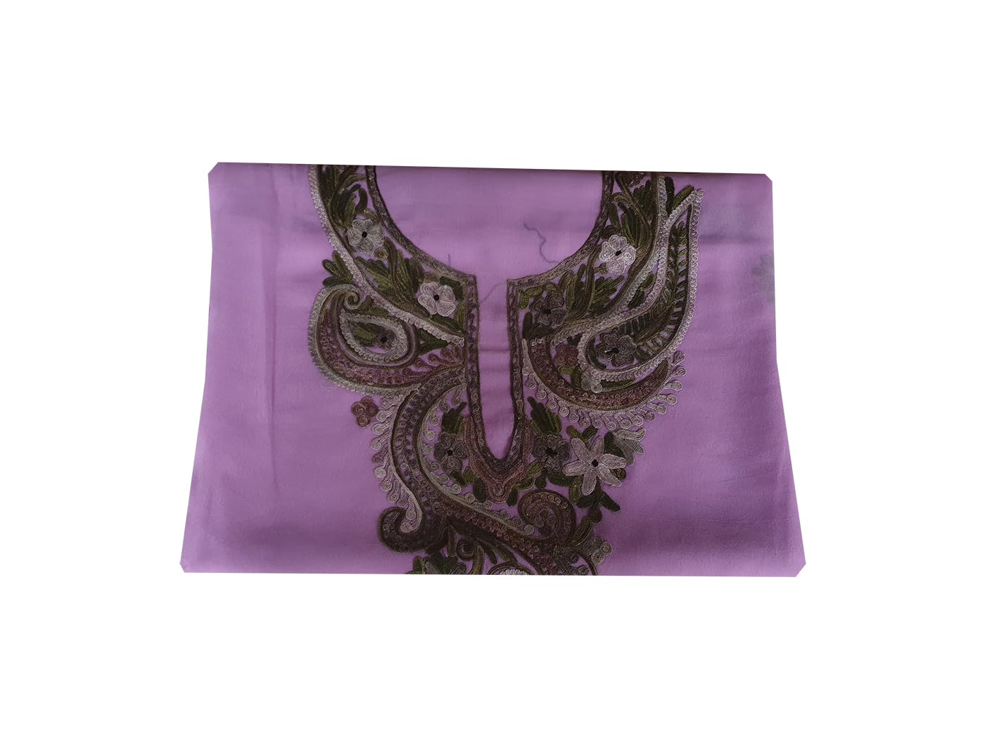 Women Georgette Aari Embroidered suits - Light purple
