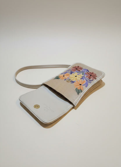 Kashmiri Bags for Women | Passport sling bag with Aari embroidery - White3