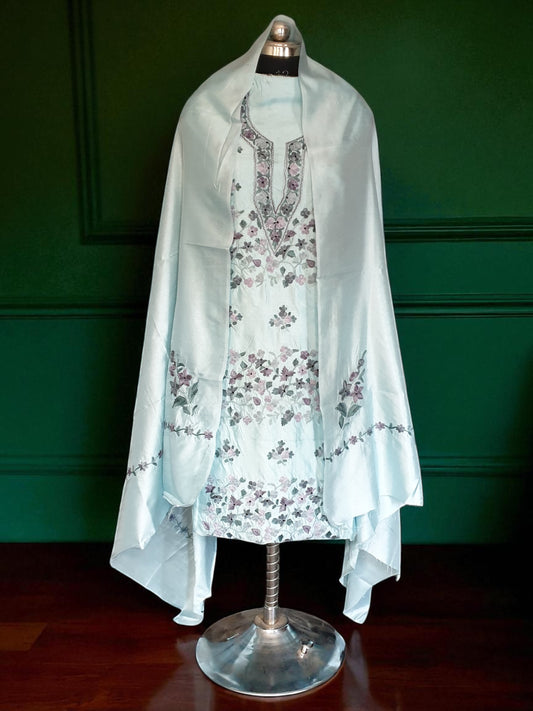 Women Silk Suits with Kashmiri Embroidery Unstitched Dress Material Salwar Suits