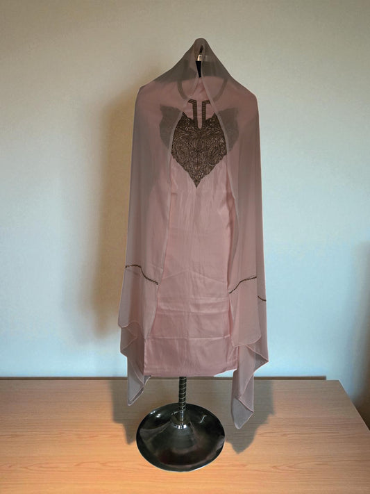 Women Silk Suits with Kashmiri Embroidery Unstitched Dress Material Salwar Suits -pink