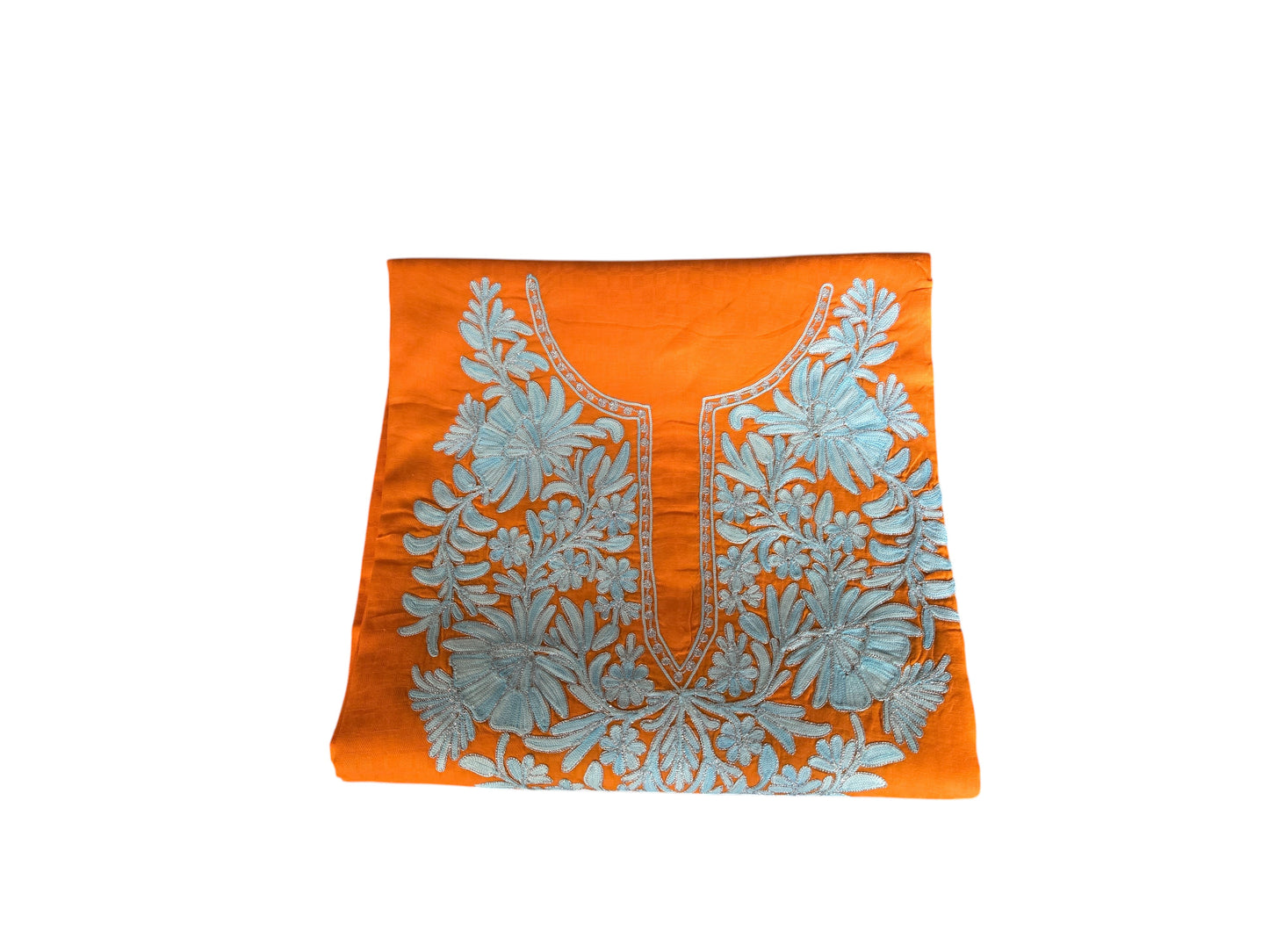 Women Cotton Suits with Kashmiri Embroidery Salwar Suits -Orange