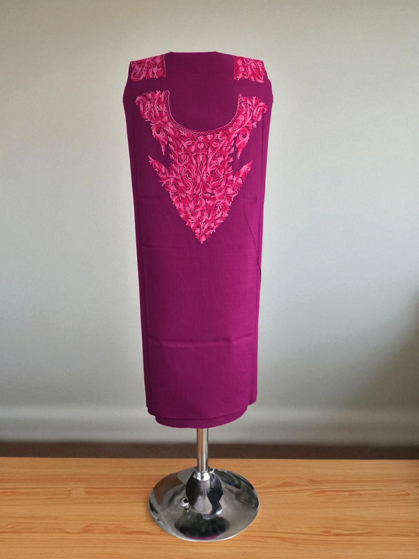 Women Cotton Suits with Kashmiri Embroidery Salwar Suits -rani pink2