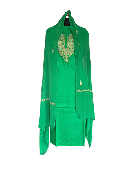 Women Cotton Suits with Kashmiri Embroidery Salwar Suits -green