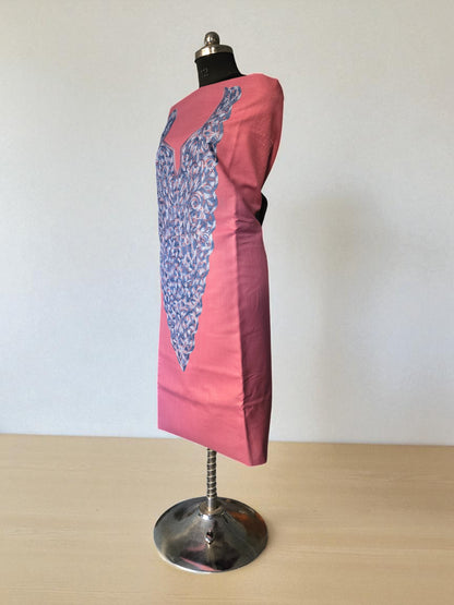 Women Cotton Suits with Kashmiri Embroidery Salwar Suits -pink