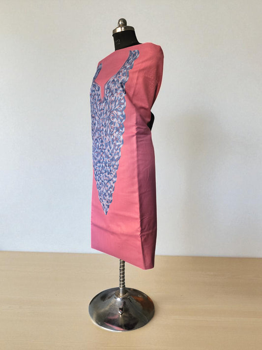 Women Cotton Suits with Kashmiri Embroidery Salwar Suits -pink