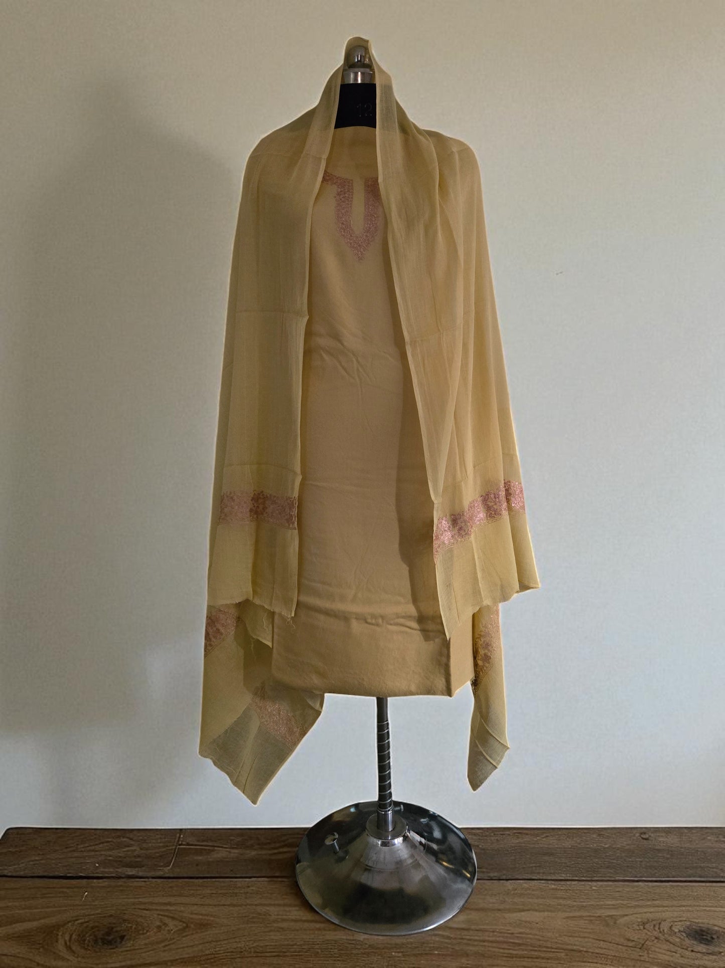Women Cotton Suits with Kashmiri Embroidery Salwar Suits -beige2