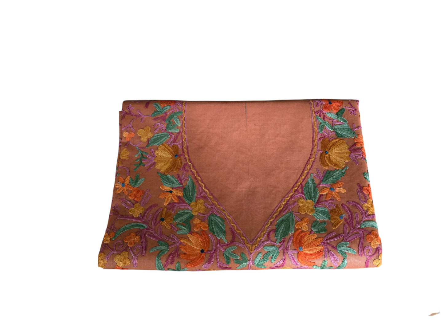 Women Cotton Suits with Kashmiri Embroidery Salwar Suits -peach