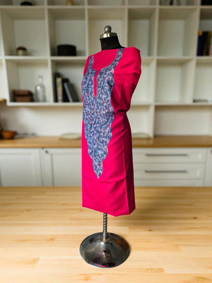 Women Cotton Suits with Kashmiri Embroidery Salwar Suits -red3