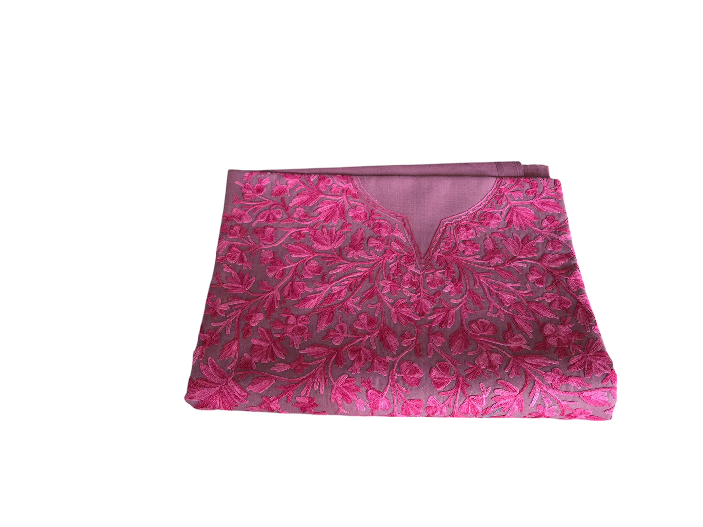 Women Cotton Suits with Kashmiri Embroidery Salwar Suits -rani pink
