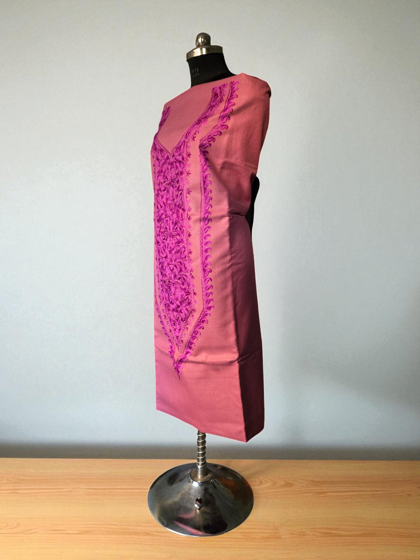 Women Cotton Suits with Kashmiri Embroidery Salwar Suits -pink