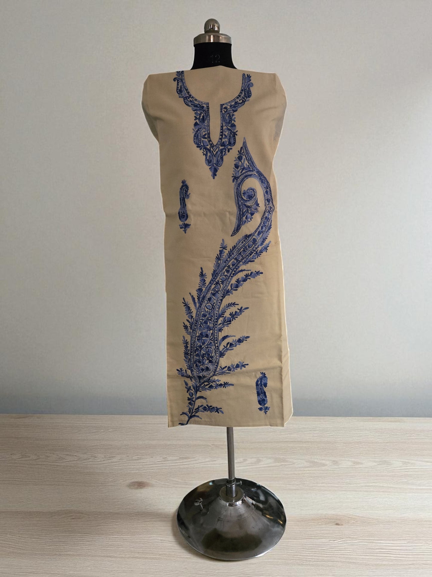 Women Cotton Suits with Kashmiri Embroidery Salwar Suits -cream