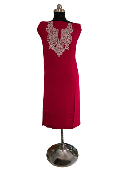 Women Cotton Suits with Kashmiri Embroidery Salwar Suits -maroon