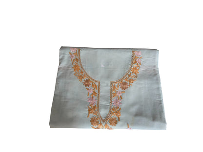 Women Cotton Suits with Kashmiri Embroidery Salwar Suits -sky blue2