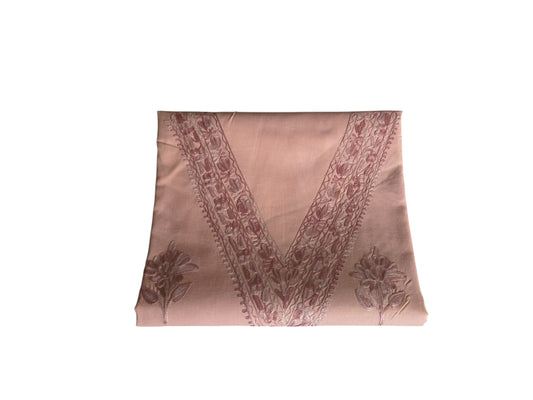 Women Cotton Suits with Kashmiri Embroidery Salwar Suits -peach