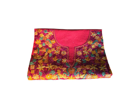 Women Cotton Suits with Kashmiri Embroidery Salwar Suits -maroon
