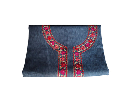 Women Cotton Suits with Kashmiri Embroidery Salwar Suits -Charcoal