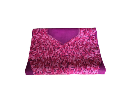Women Cotton Suits with Kashmiri Embroidery Salwar Suits -rani pink2