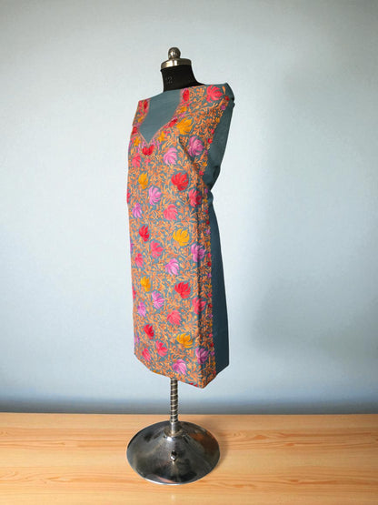 Women Cotton Suits with Kashmiri Embroidery Salwar Suits -blue